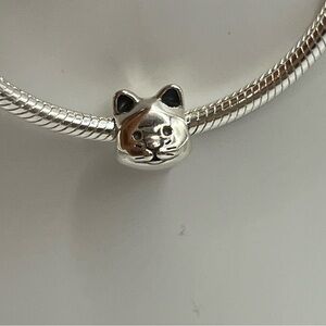 Pandora Curious Cat charm, Sterling Silver 925
